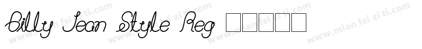 Billy Jean Style Reg字体转换